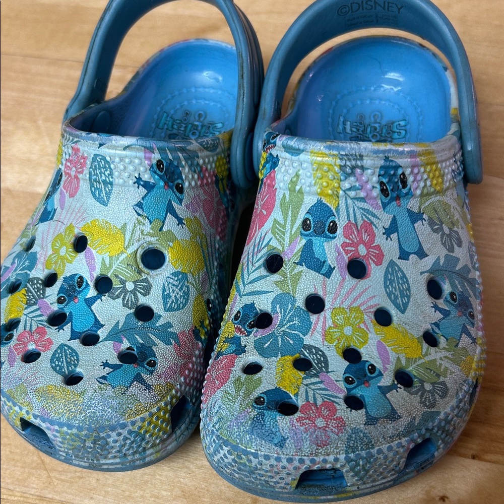 Disney Kids Shoes with Blue and Yellow crocs